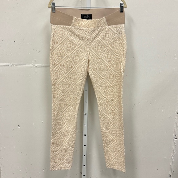 one 5 one Pants - Boutique One 5 One Velour Patterned Pull On Leggings Pants Diamond Print Pull On